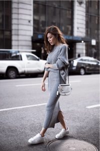 vestido, gris