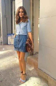 minimalismo, falda denim, mezclilla