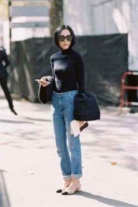 jeans, silueta ancha, bota recta